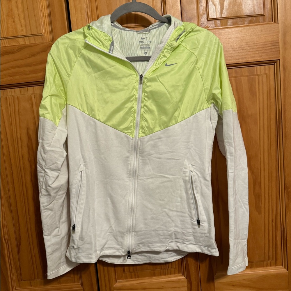 Nike Women's Vibrant Yellow and White Jacket